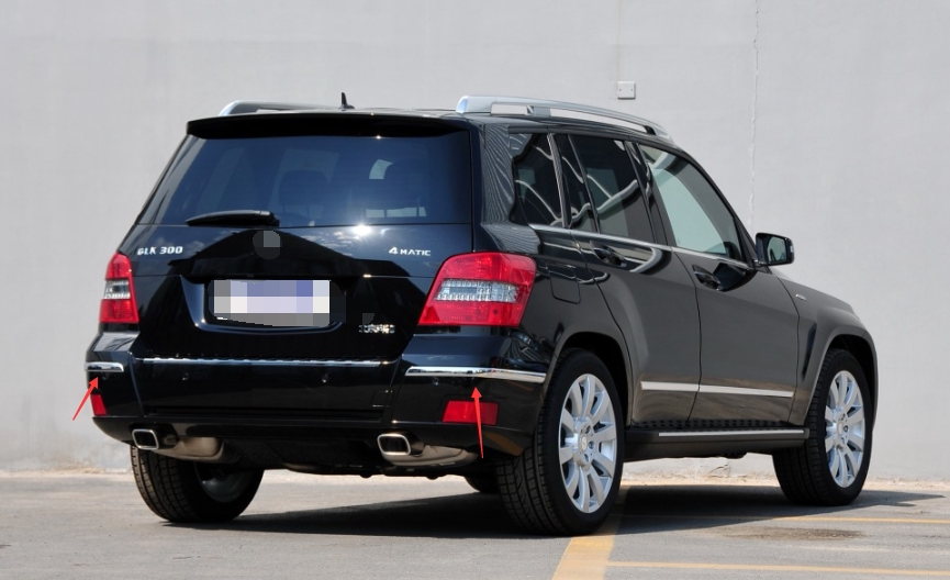 适用于奔驰老款glk后杠亮条glk200 260 300 350后保电镀饰条w204