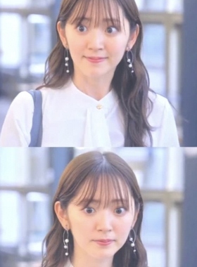 kari show秋冬新款日系樱花妹珠光人造珍珠长流苏甜美耳饰