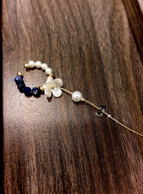 kari show手作原创设计青金石小仙女小众高级感耳骨夹耳饰