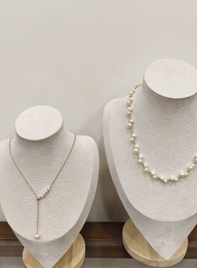 kari show客订手作日系ins风小众高级感简约淡水珍珠双层项链颈链