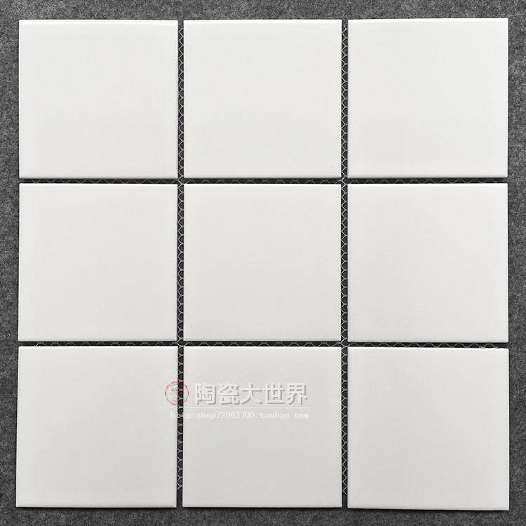 100*100北欧风格小方砖/黑白色陶瓷马赛克网贴墙砖/简约厨卫砖