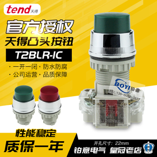 1C绿1A1B 1C红T2BLRG T3BLR 台湾天得22mm凸头按钮开关T2BLRR 原装