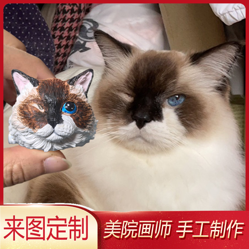 布偶猫宠物迷你定制孟加拉豹猫冰装饰摆件