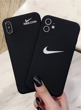 黑17色欧美13适用苹果11pro手机壳xr软14/8plus简约12nike男女xsmax潮牌15全包镜头16防摔情侣保护套