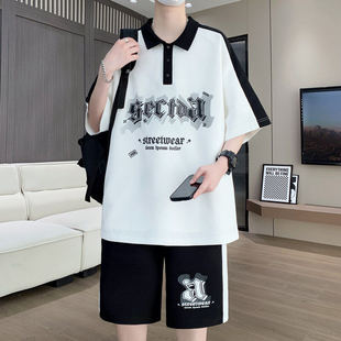 套装 青少年短袖 14大童夏装 t恤12 15岁男孩衣服13初高中学生POLO衫