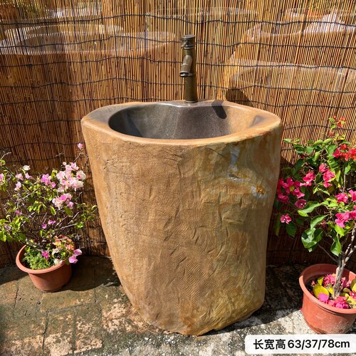 洗手盆石材立柱盆庭院