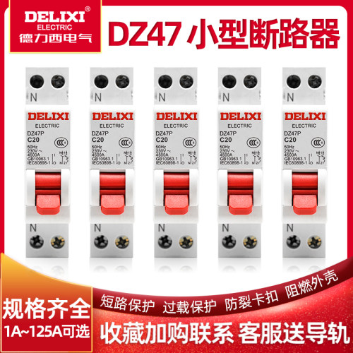 德力西双进双出1p+n小型断路器