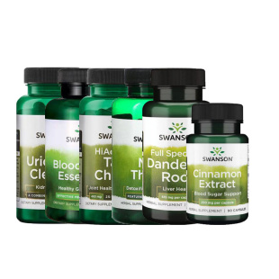 SWANSON水飞蓟血蒲公英肝Uric Acid黄芪脏肉桂黑樱桃生姜根糖要素