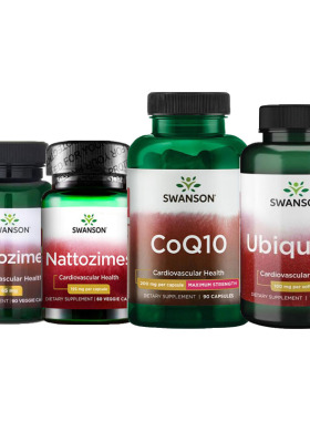 SWANSON还原型辅酶CoQ10泛醇泛醌红曲米PQQ山楂纳豆激酶Cardio