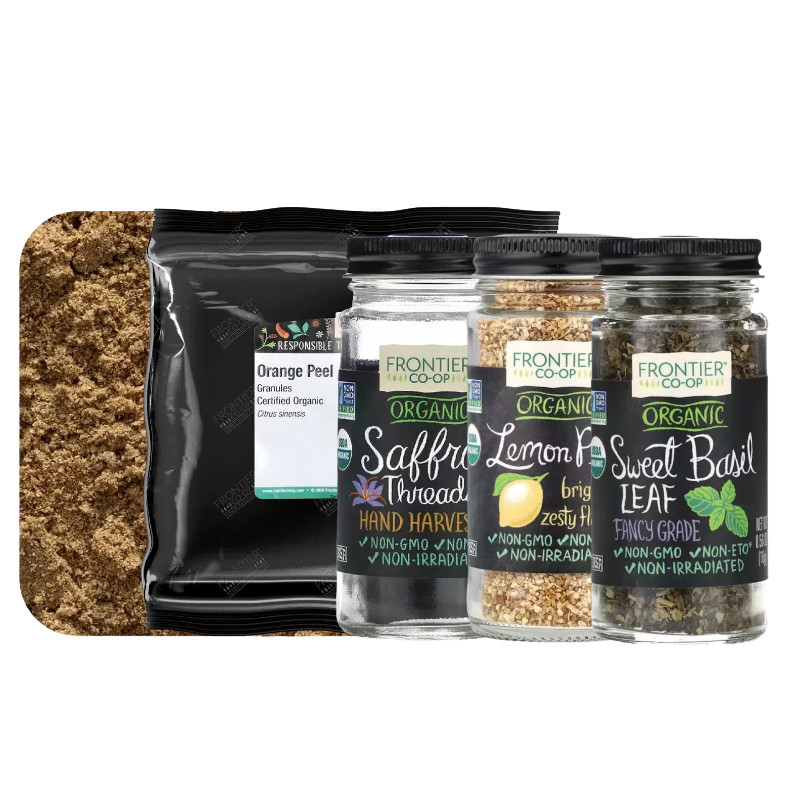 Frontier Co-op有机甜罗勒叶片橙皮颗粒多面混合物红花丝胡荽子粉,粮油调味/速食/干货/烘焙,地域特色/特产类调味品,淘宝优惠券,粉丝福利购,淘宝优惠卷