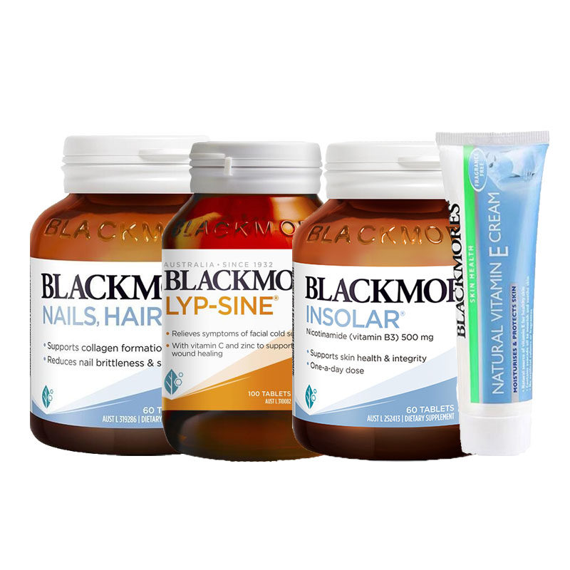 blackmores头发皮肤指甲烟酰胺葡萄籽芹菜籽水飞蓟月见草油紫锥花