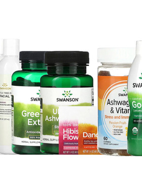 SWANSON有机红白绿茶树油ECGC南非醉茄西兰花燕麦枸杞香菇藏红花