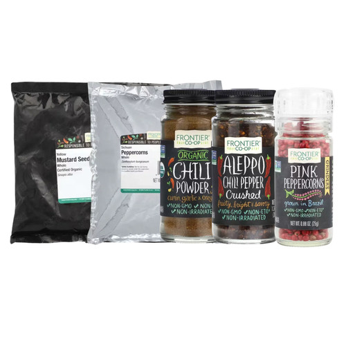 Frontier Co-op有机含孜然大蒜牛至暗色烟熏墨西哥风味碎红辣椒粉