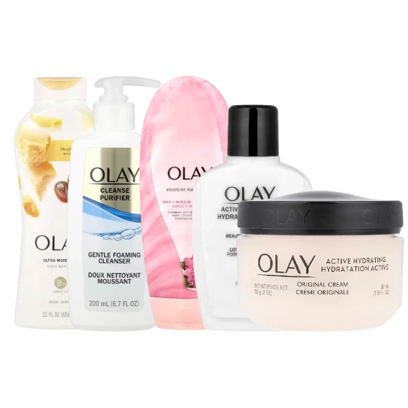 Olay玉兰油美肌肤去角质乳木果保湿沐浴露海盐泡沫修护洗洁面乳奶