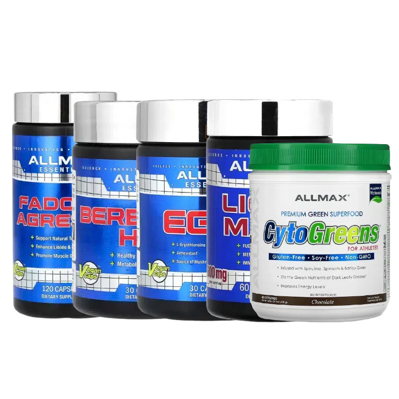 ALLMAX猴头菇南非醉茄KSM-66膳食纤维苦腹草小檗碱盐酸盐Peak02