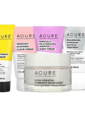 Acure不适舒缓缓解乳液疹甘油间酸去角质剂黄瓜透明质喷雾