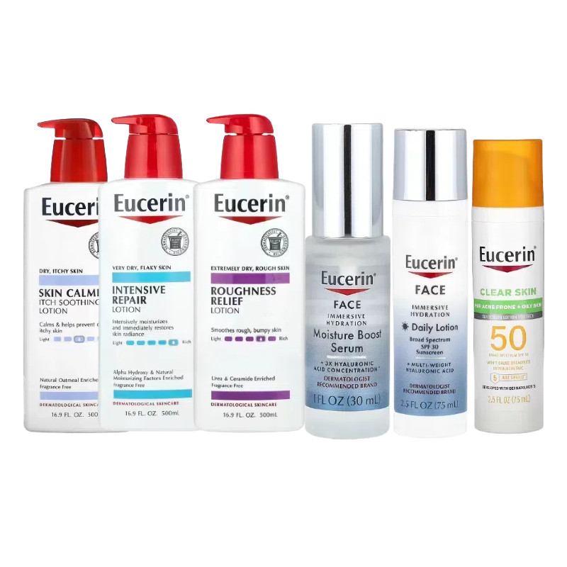 Eucerin优色林皮肤舒缓日常保湿深层修复乳液特创护润抗晒霜