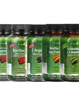 Irwin Naturals男Beet性士L-精氨酸Root瓜氨酸Fenugreek淫羊藿RED