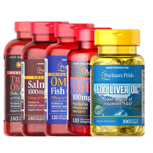 普丽普莱欧米伽-3 omega3-6-9磷虾油鱼油亚麻籽油鱼肝油DHA卵磷脂