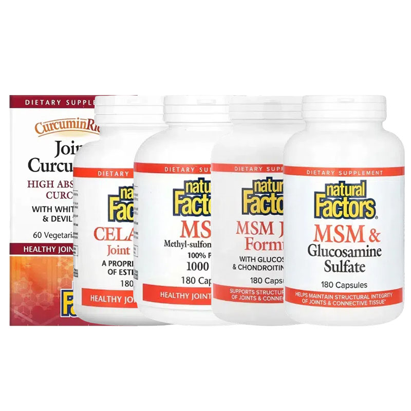 Natural Factors氨基葡萄糖胺硫酸盐软骨素MSM关节姜黄素配方NEM