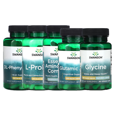 SWANSON脯蛋氨乳清酸钙SAMe亮氨谷氨苯丙氨酸组氨酸甘氨酸牛磺酸