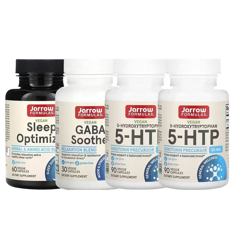 Jarrow Formulas全睡素食眠优化剂5-HTP羟色氨酸γ-氨基丁酸GABA