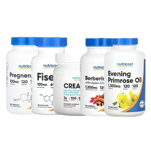 Nutricost月见草精油孕烯醇酮盐酸二氢小檗碱和锡兰肉桂漆树黄酮