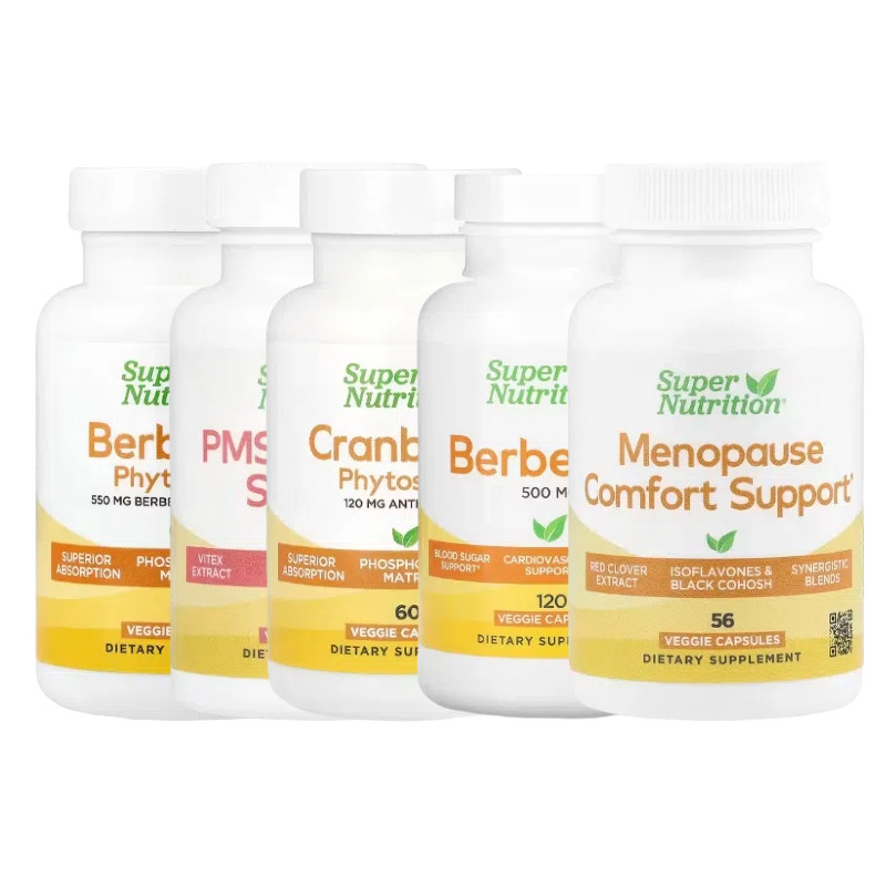 美国Super Nutrition小檗碱盐酸盐蔓越橘磷脂复合物更年期PMS支持
