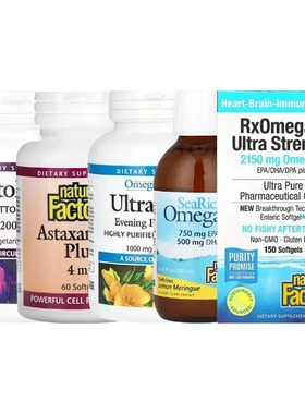 Natural Factors虾青素SeaRich加强Ultra Prim调和蛋白WomenSense