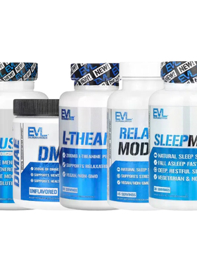 EVLution Nutrition专注DMAE力Focusmode镁+L-茶氨酸 RelaxMode