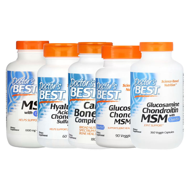 Doctor s Best玻尿酸硫酸盐氨基葡萄糖胺软骨素维骨力MSM粉氨糖