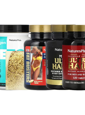 NaturesPlus燃MSM植物精华头发脂Ultra支持Hair Plus男女士剂PABA