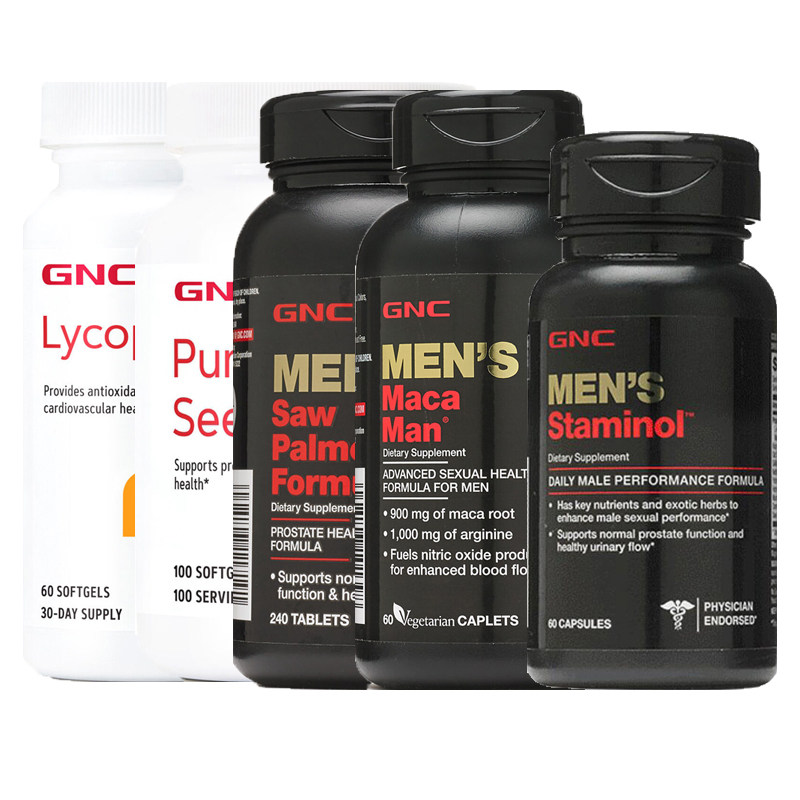 GNC番茄红素staminol Arginmax雄劲玛卡淫羊藿南瓜籽油锯棕榈男性