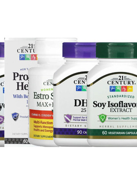 21st Century大豆异黄酮DHEA女Estro能量番茄红素Prostate Health