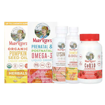 MaryRuth's有机黑南瓜籽油滴剂脂质体赖L-茶氨酸NAC乙酰半胱氨酸