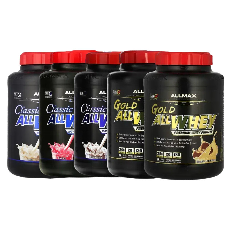 ALLMAX优质纯AllWhey6种Classic乳清Gold混合Hexapro分离蛋白摇杯