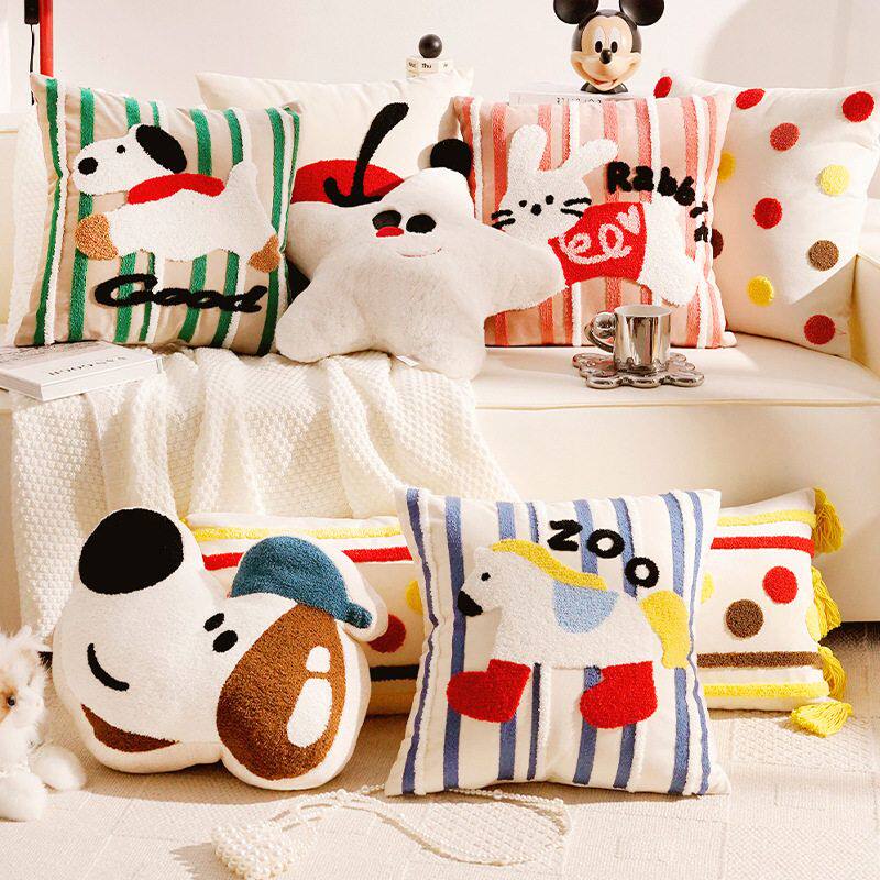 卡通多巴胺可爱客厅沙发抱枕枕套靠垫床头少女靠枕靠背抱枕套含芯