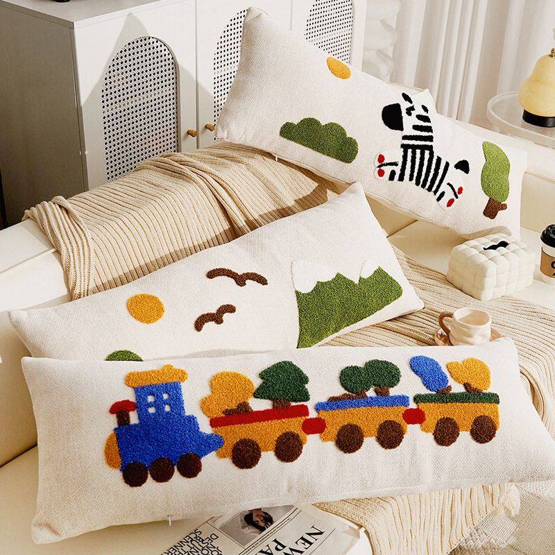 可爱卡通长条靠枕腰枕靠背抱枕套含芯多巴胺加长客厅沙发抱枕靠垫