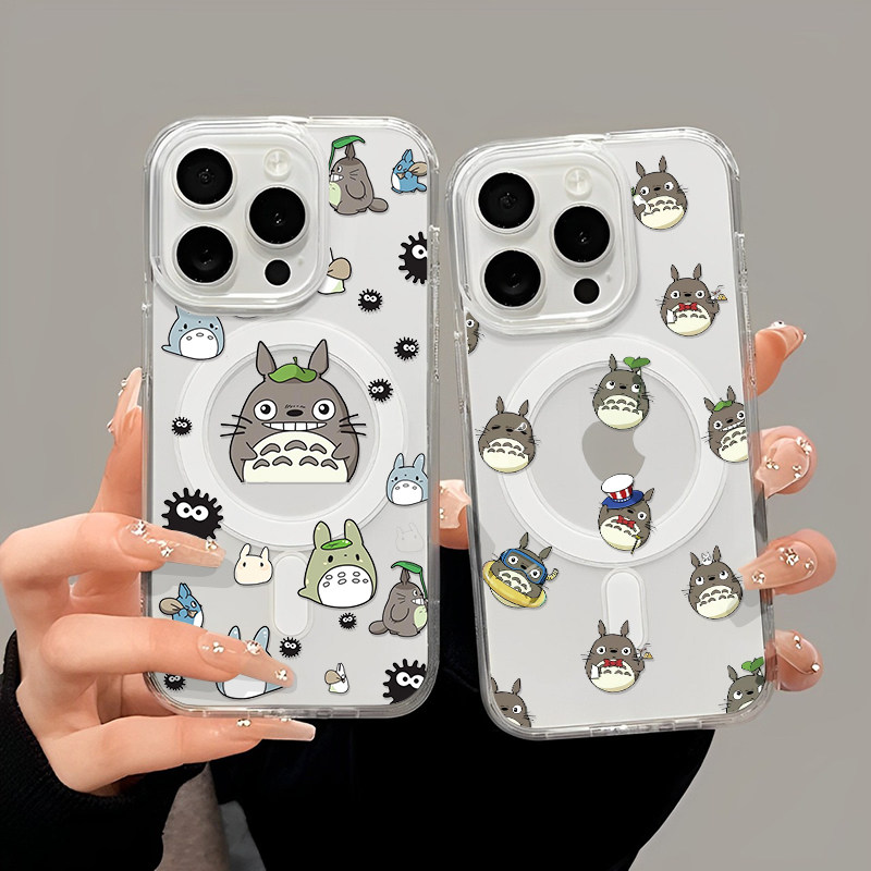 磁吸手机壳龙猫创意卡通ins女动漫适用于iPhone17苹果16手机壳透明磁吸13/14保护套11/15三星S23/S24/S25,3C数码配件,手机保护套/壳,淘宝优惠券,粉丝福利购,淘宝优惠卷