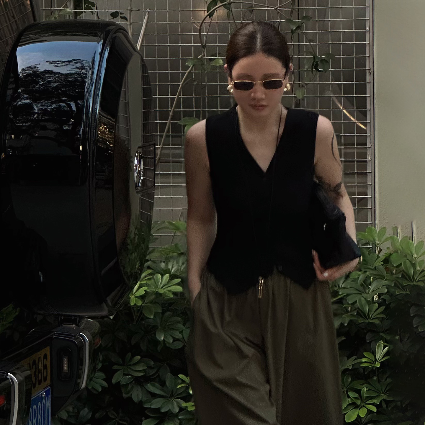 醋酸春季新款女疊穿老錢背心馬甲