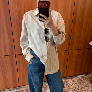 衬衣上衣NH2620 纯棉色织条纹衬衫 CHU楚妞 原条