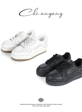 CHU楚妞B家头层牛皮荔枝纹发泡增高休闲鞋XZGM2518