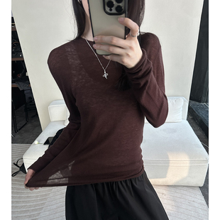 针织衫 水溶羊毛长袖 未晚 上衣 新款 舒适打底衫 春季 CHU楚妞