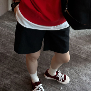 黑潮 女百搭显瘦小黑裤 纯棉五分休闲短裤 新款 子 2026夏季 CHU楚妞