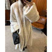 新款 CHU楚妞 皮草2025冬季 芬兰十字原色水貂皮毛长款 女外套 软烟