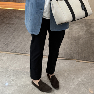 CHU楚妞[高弹神裤]超模烟管休闲九分裤2026春季新款女小黑裤子