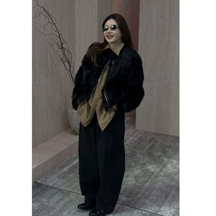 CHU楚妞[湖羊]羊糕皮毛一体羊皮草2025秋冬季新款女重奢外套大衣