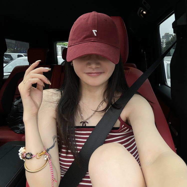 CHU楚妞数字7鸭舌帽子大头围显脸小棒球帽宽帽檐大脸男女同款