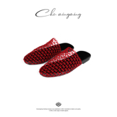 女一脚蹬包头鞋 新款 2026夏季 CHU楚妞网面镂空编织平底休闲半拖鞋