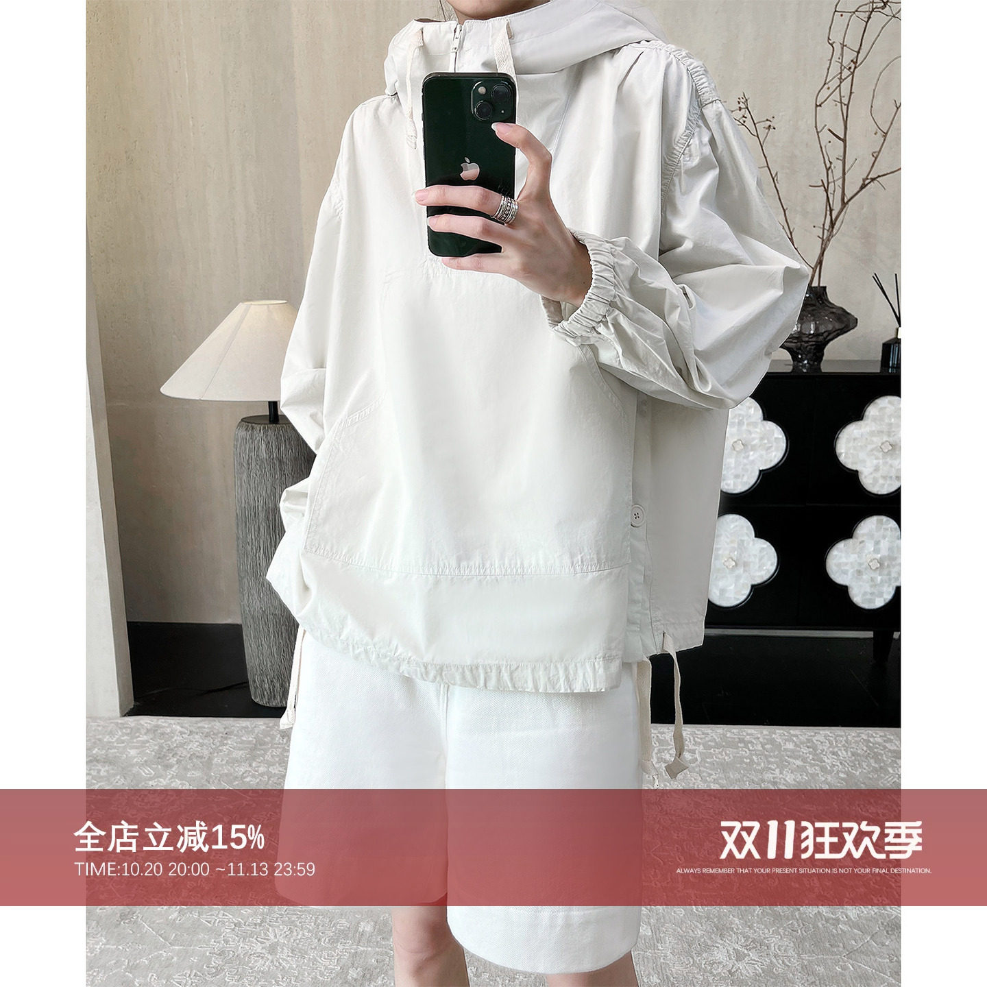 春季新款女美式复古潮牌冲锋衣潮